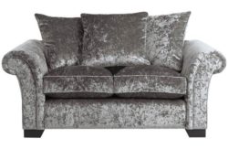 HOME Glitz Regular Fabric Sofa - Silver